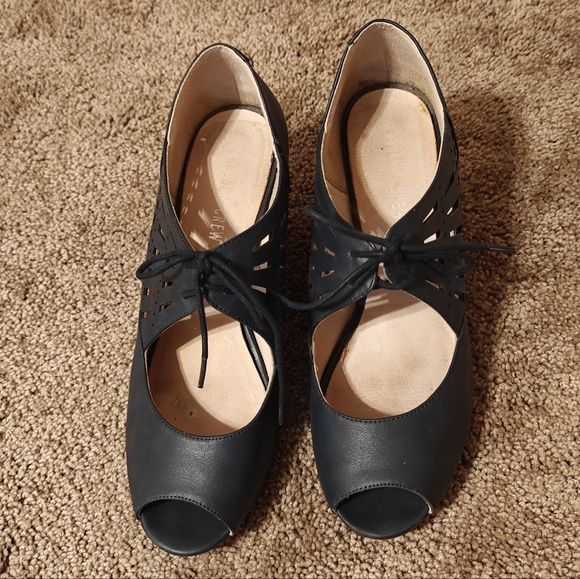 Chelsea Crew Dancey Drew Peep Toe Heels 10 - Picture 2 of 4